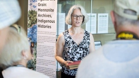 laureen talking to a group