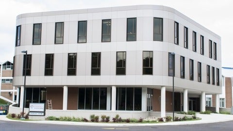 corner view of Grebel building