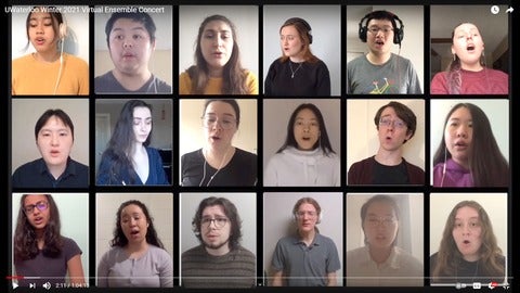 choir singing on zoom 