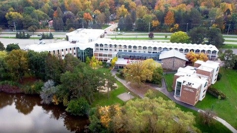 birds eye view of Grebel buildings