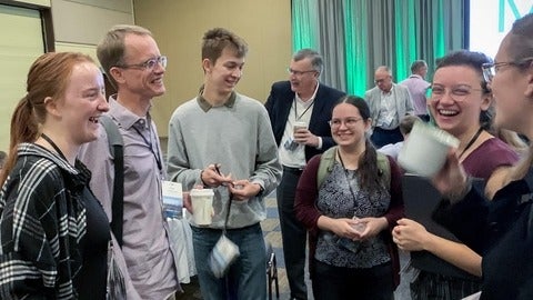 group of people talking 