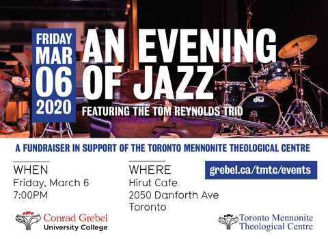 An evening of Jazz in support of TMTC fundraiser invitation