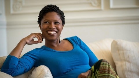 johonna turner posing on a couch