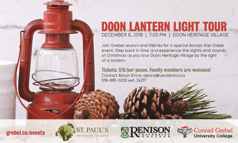 doon lantern light alumni tour invitation