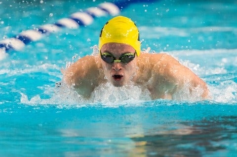 Lukas Wormald Swimming toward camera