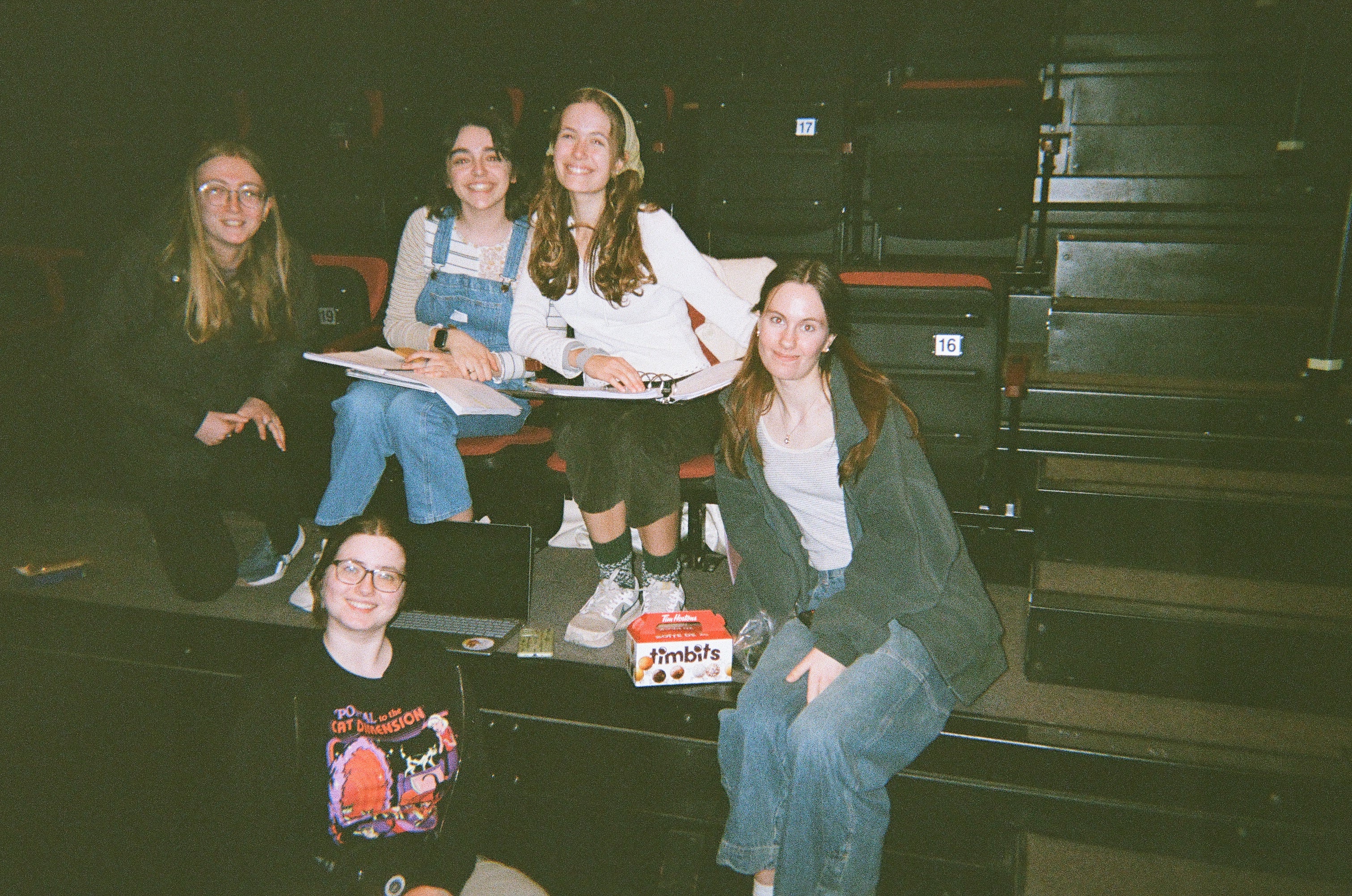 A group of students in a theater