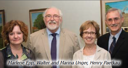 Marlene Epp, Walter and Marina Unger, with Henry Paetkau.