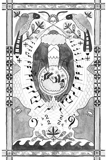 “Sing the Goodness” by Meg Harder with uses of the Psalms, including human mouths, waters that roar, and mountains that sing together.