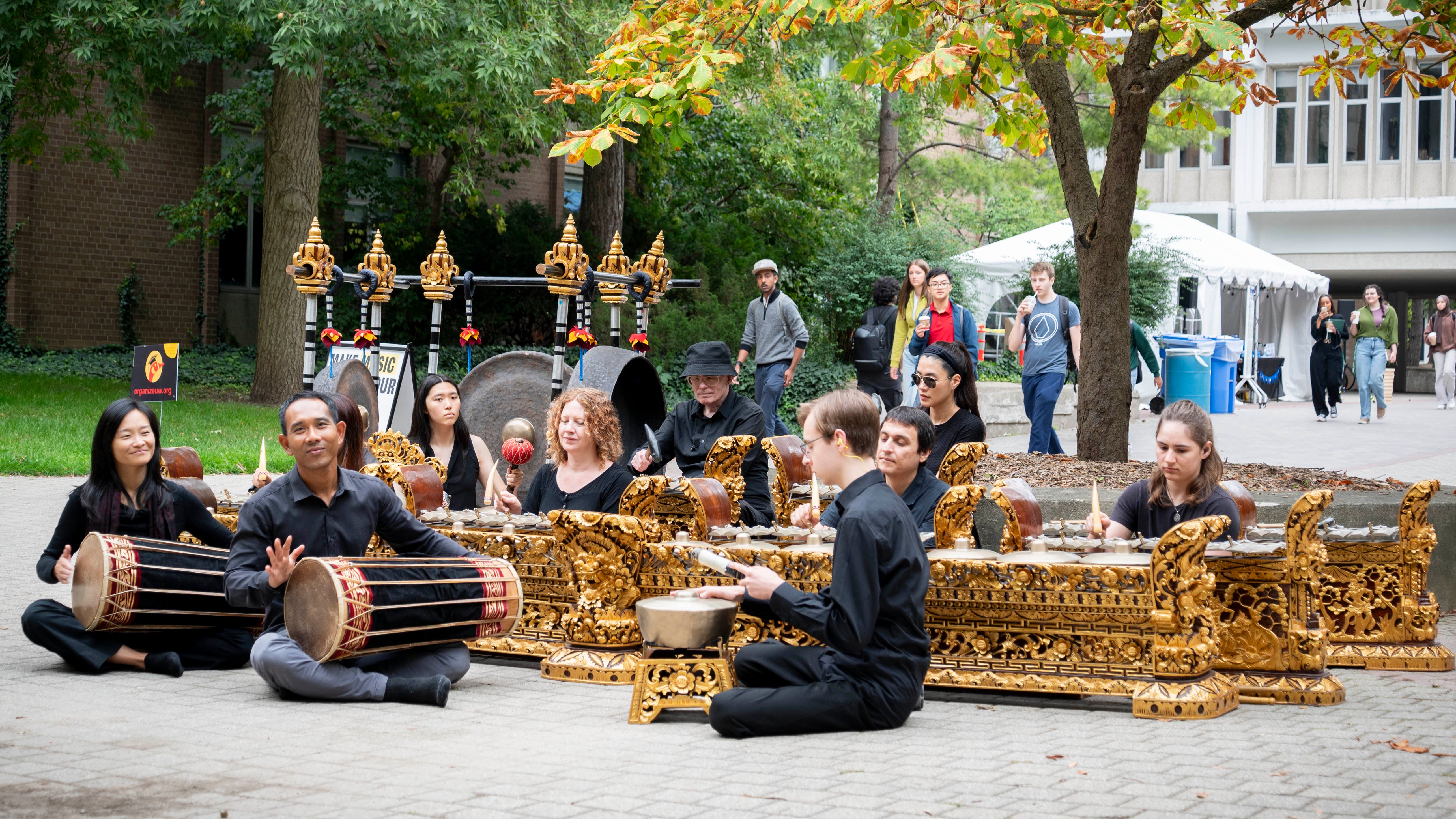 Dewa and Maisie with the Gamelan Ensemble