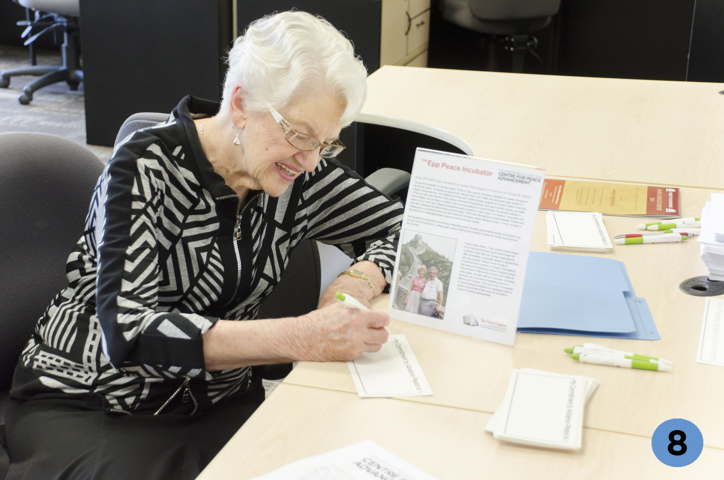 signing a peace pledge