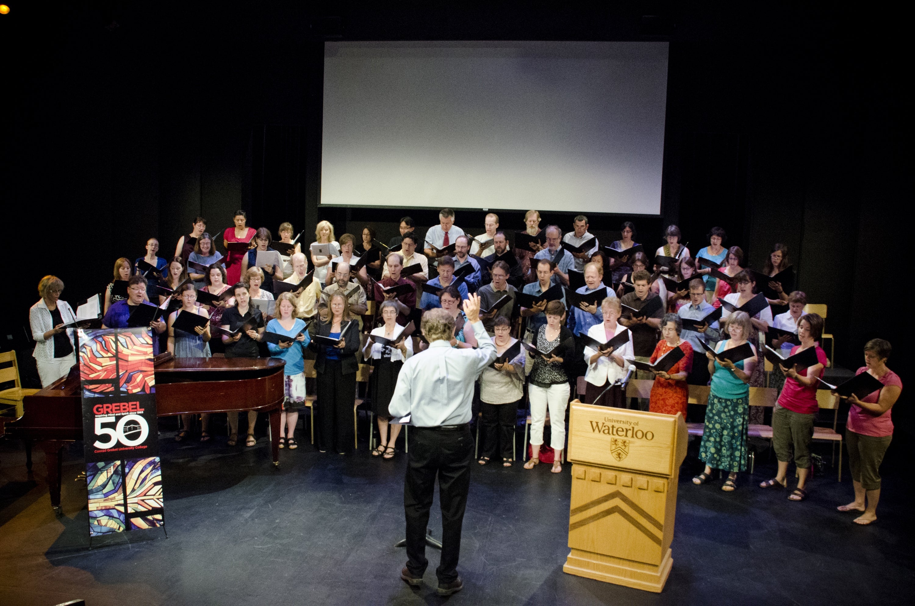 choir singing on stage