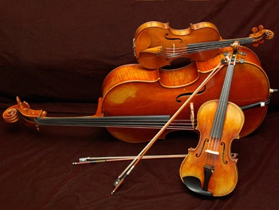 Violin, viola, cello