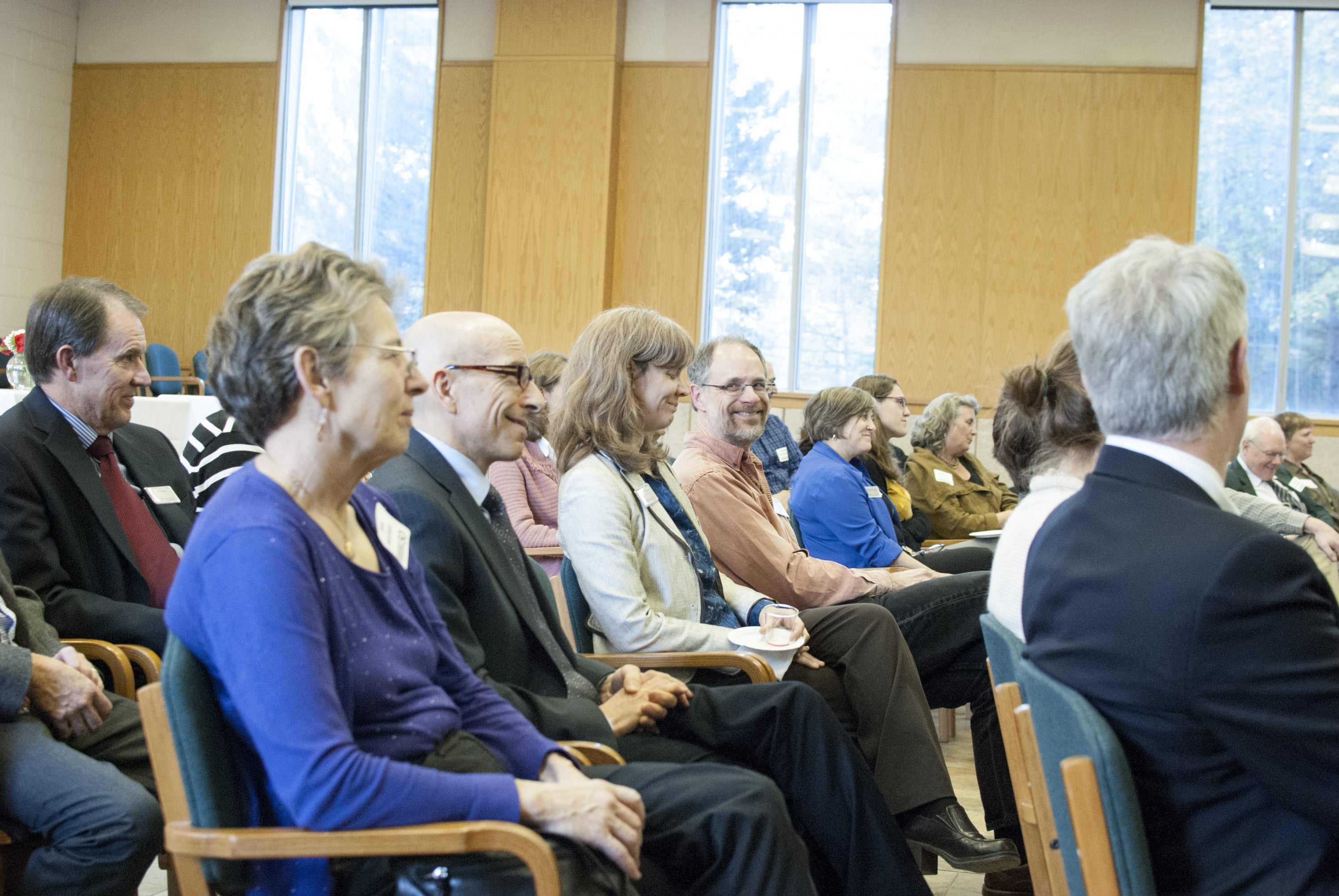 audience watching speaker