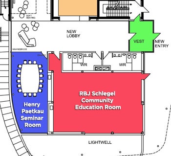 Henry Paetkau Seminar Room and RBJ Schlegel Community Education Room design plan