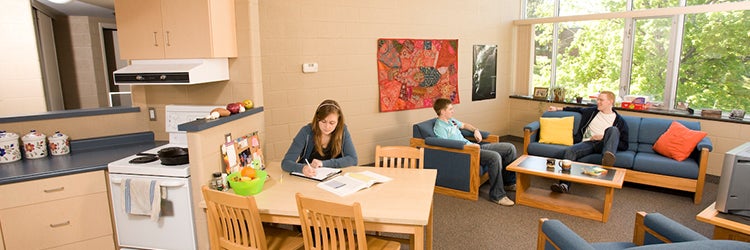 Students in an apartment