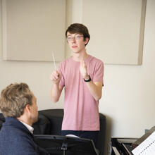 Cameron Slipp conducting