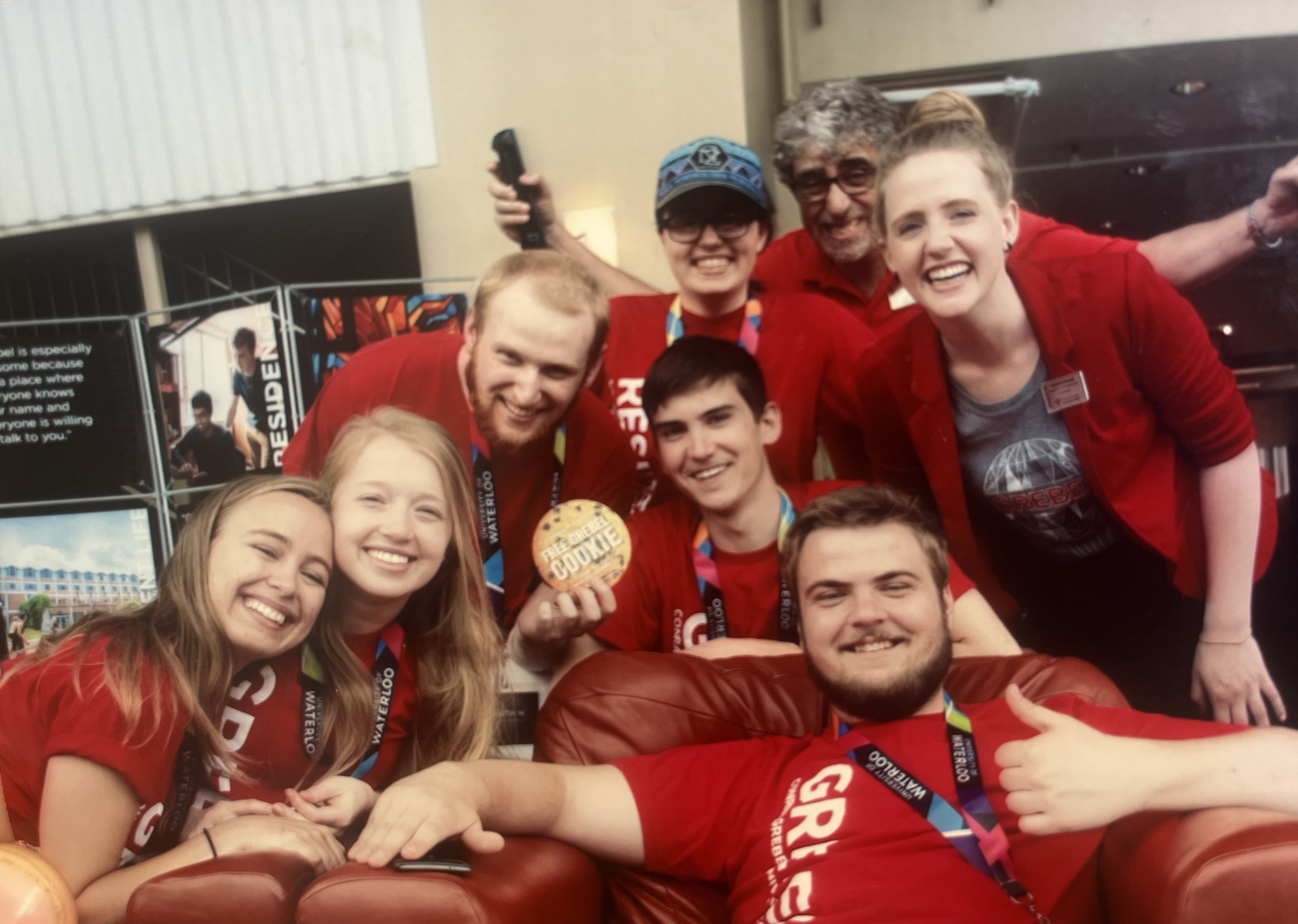 A group of Grebel ambassadors pose for a group photo