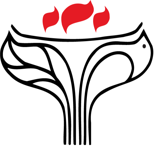 Grebel logo with flaming pillar