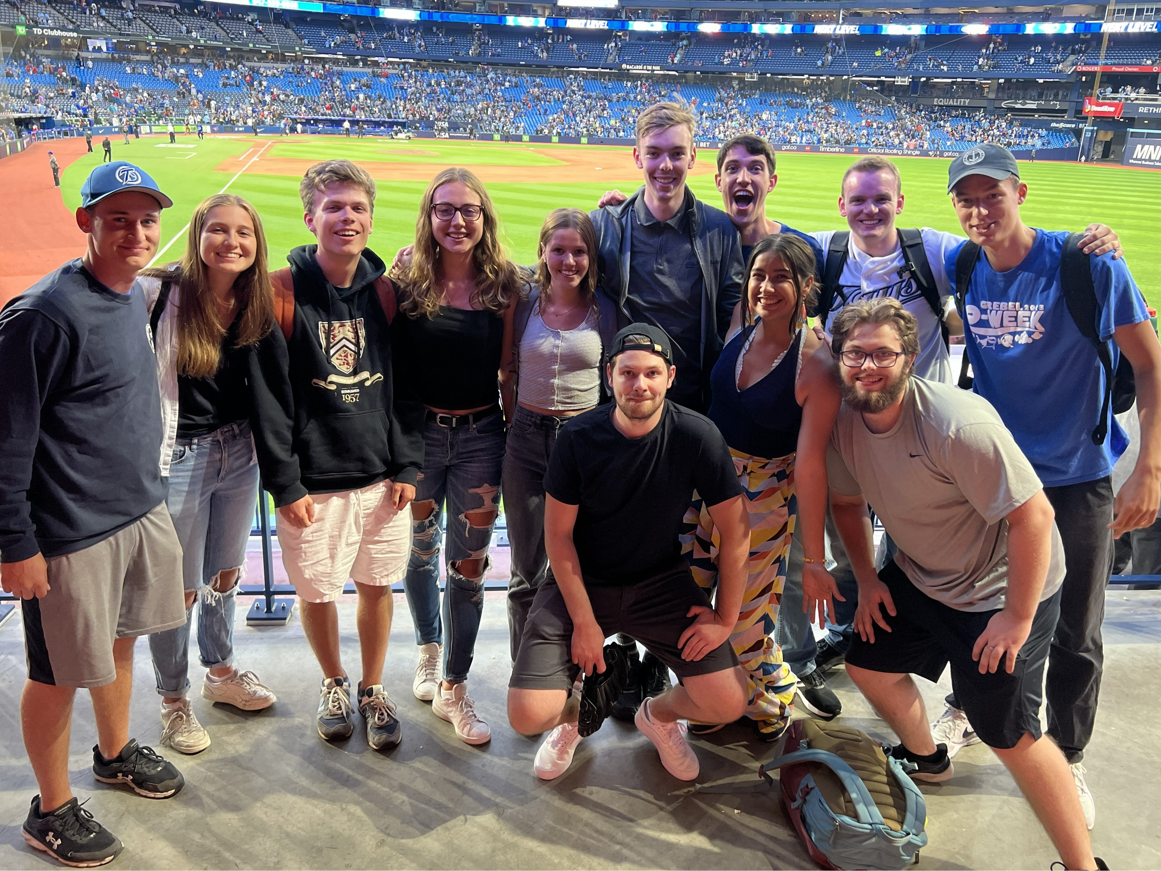 Students at a Toronto Blue Jays game