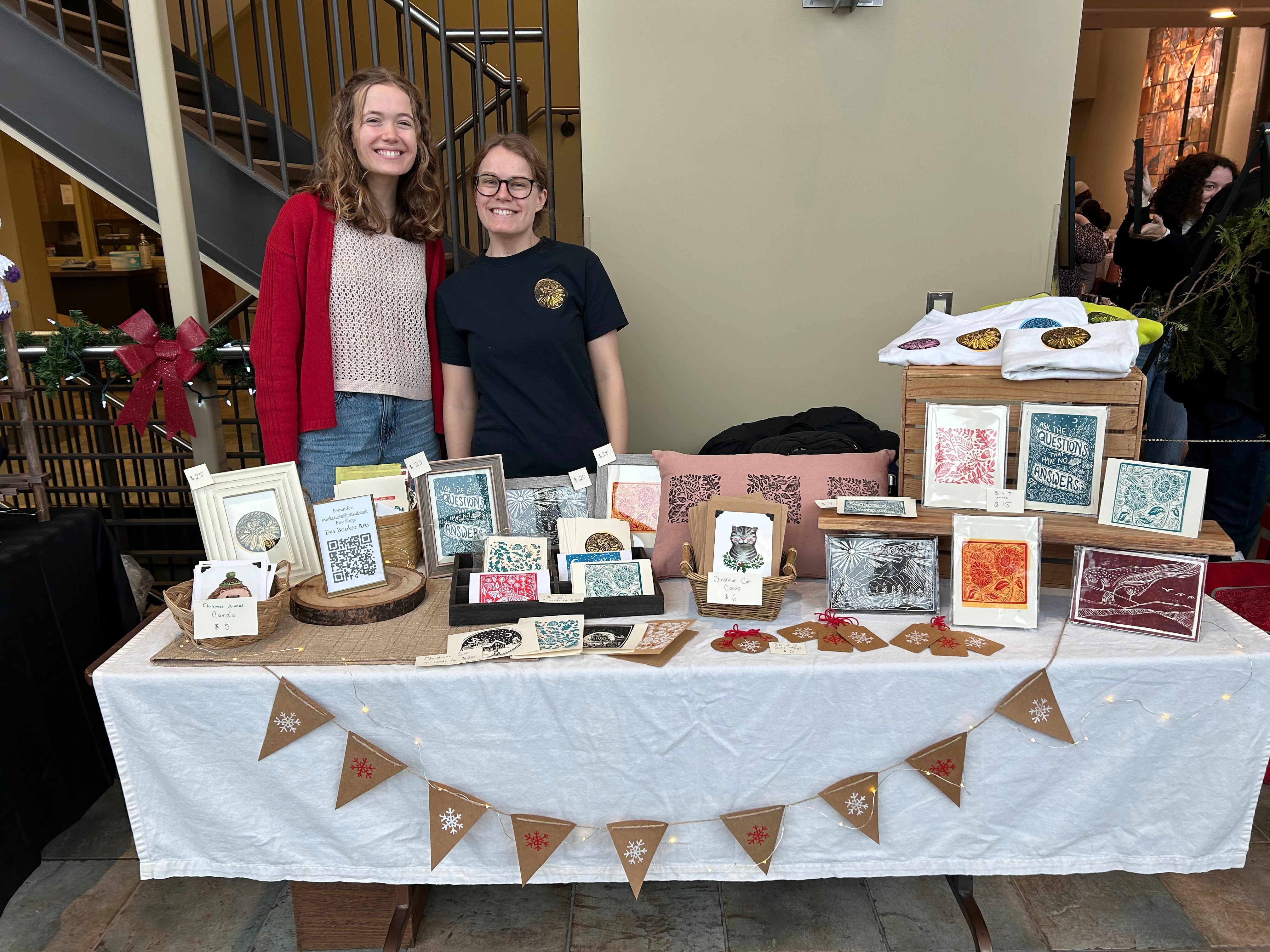 two vendors with their table