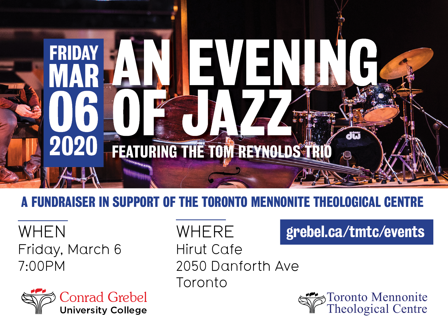 Invitation to TMTC jazz fundraiser