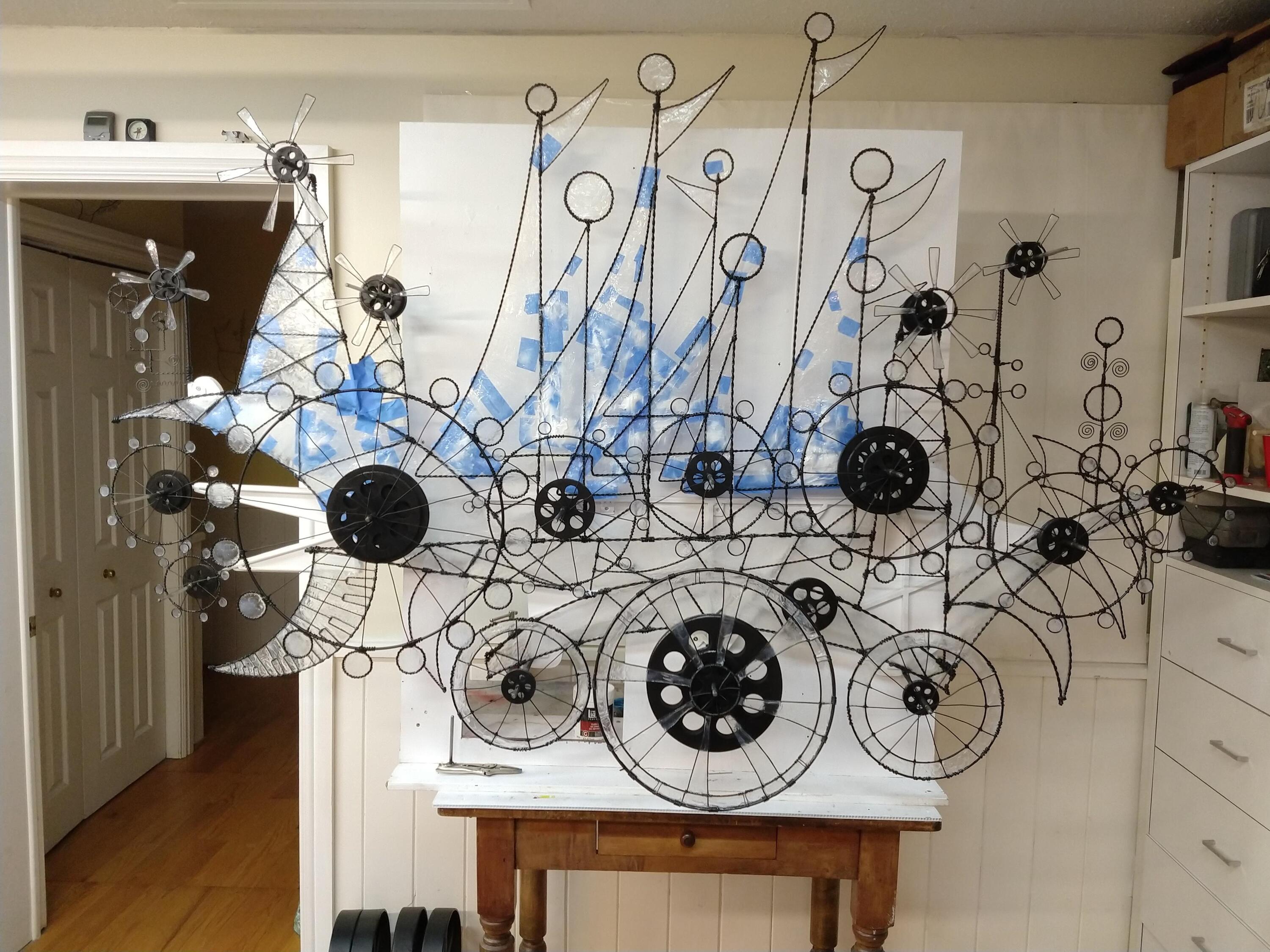 The full wire frame assembled 