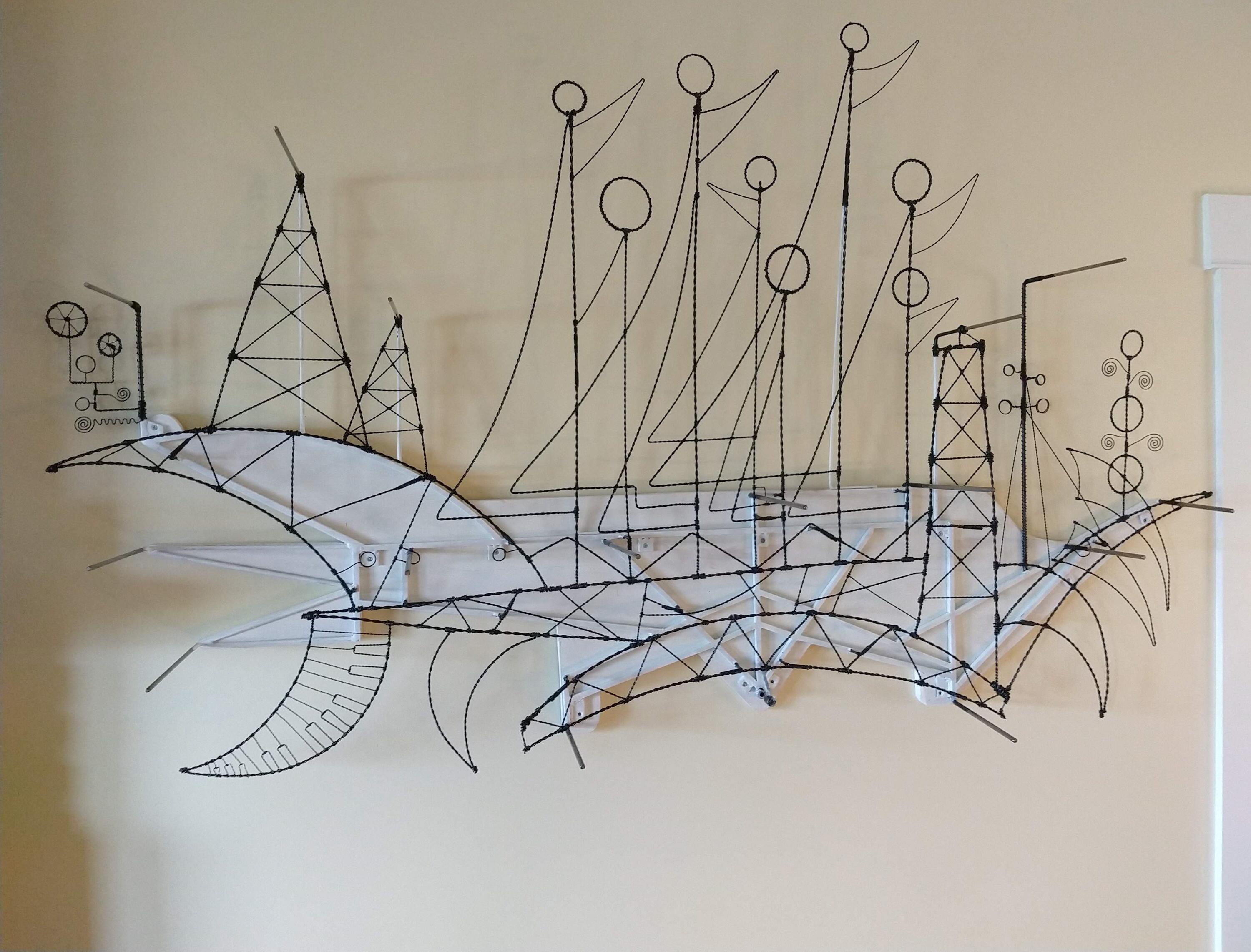 Wire frame set up for the art piece