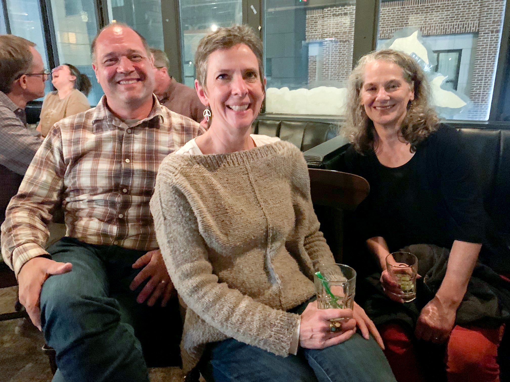 three alumni posing at lancaster 