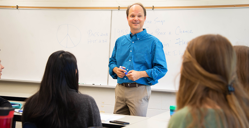 Nathan Funk teaches a class