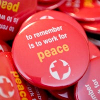 to remember is to work for peace button