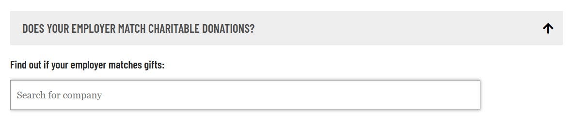 employer matching donations