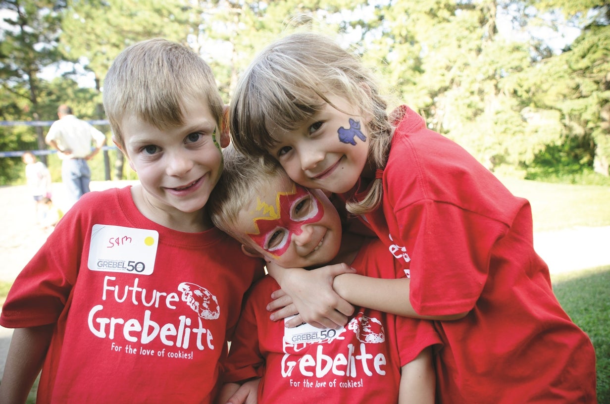 Children wearing Grebel shirts