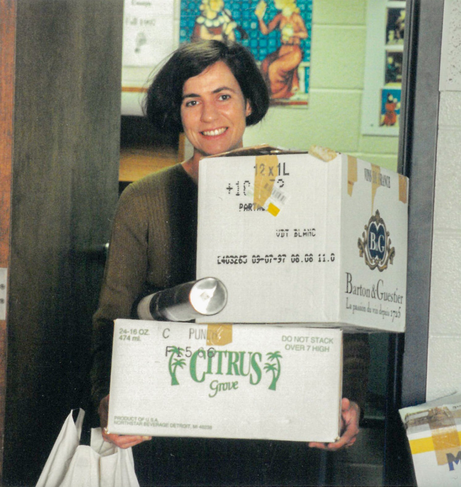 Laura Gray moving into her office in 1998