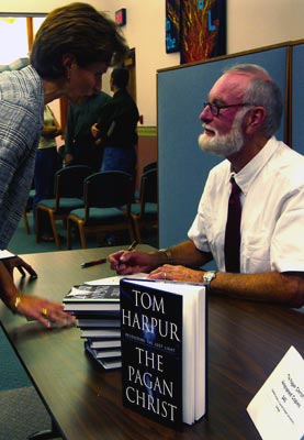 Tom Harpur in his book-signing event