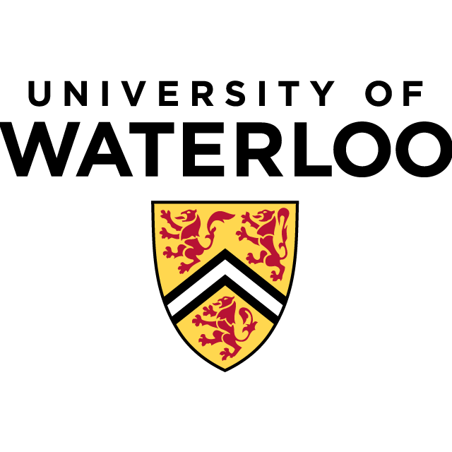 University of Waterloo text with golden coat of arms below