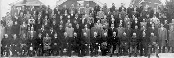 An old picture of the whole school members
