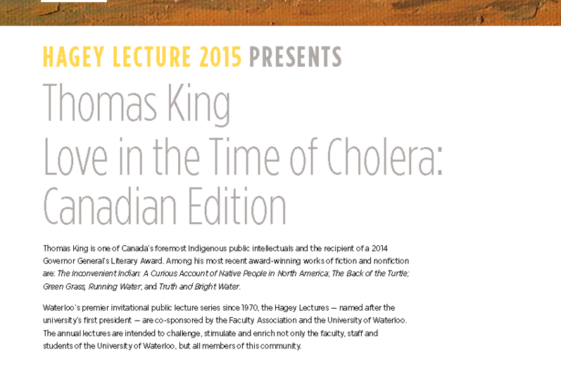  2015 Hagey Lecture poster