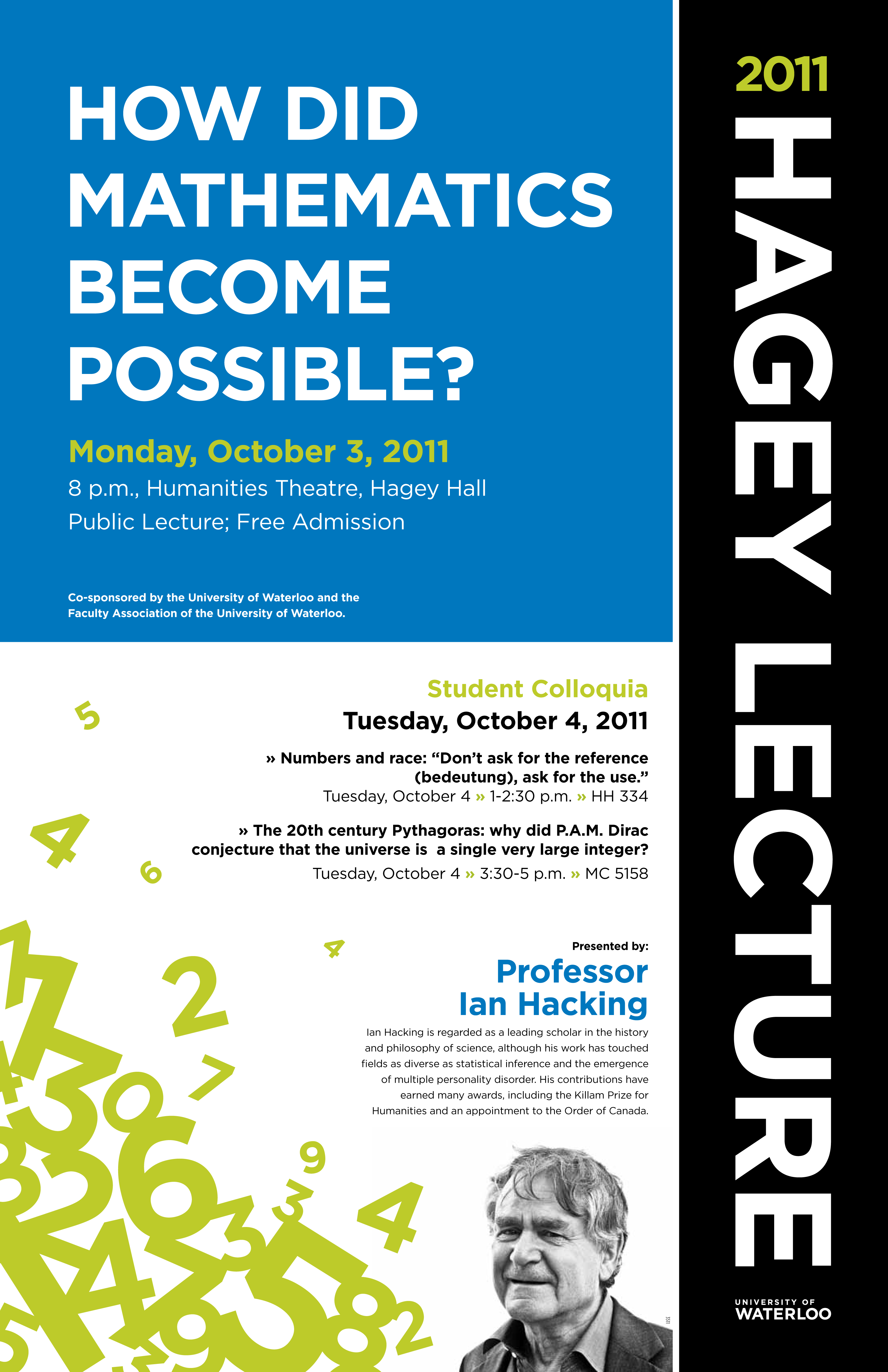 Poster for 2011 Hagey Lecture