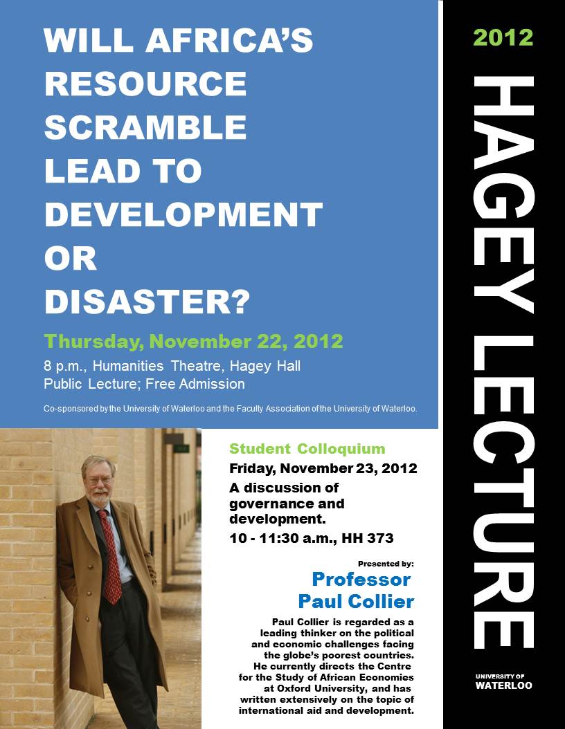 2012 Hagey Lecture poster