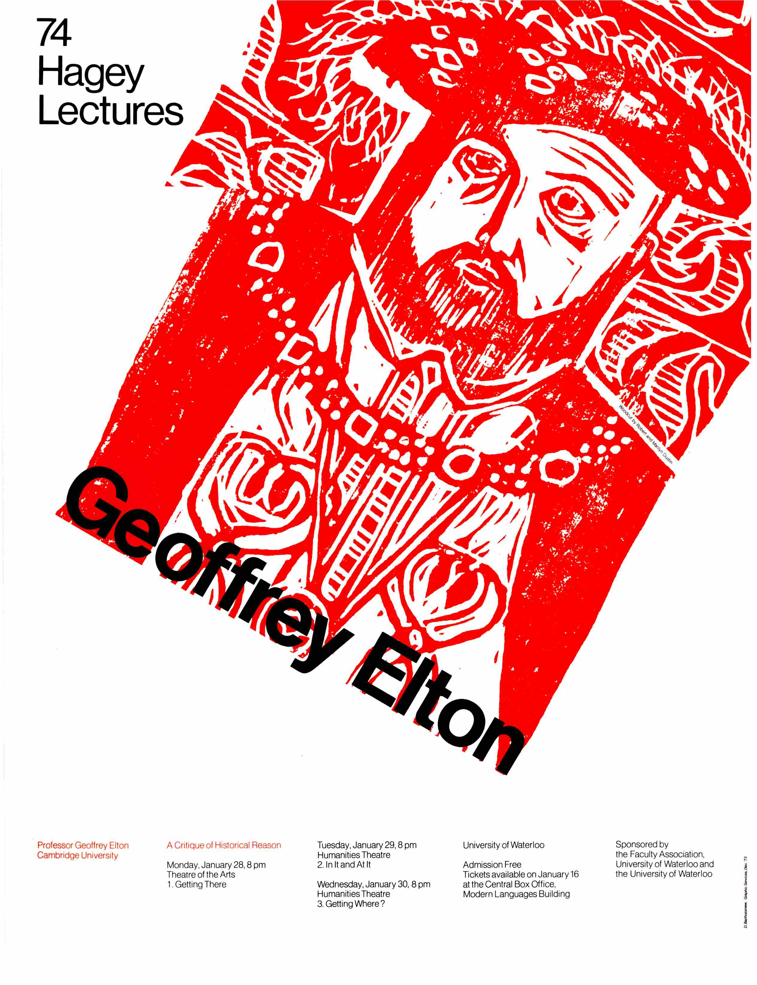 Geoffrey Elton 1974 Hagey Lecture poster