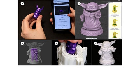 images showsing how you can insert a broken print into a new 3D printed object