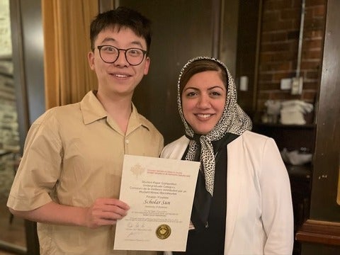 2023 Scholar Sun wins CORS paper competition