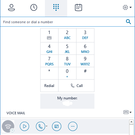 Screenshot of voicemail playback icons