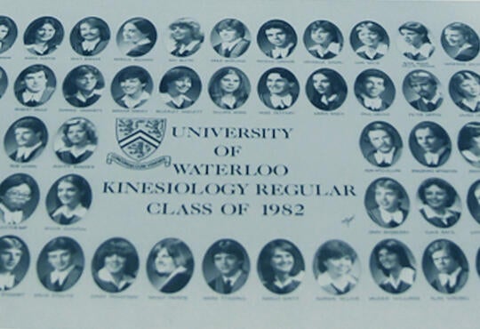 Kinesiology Class of 1982 graduate photo composite.