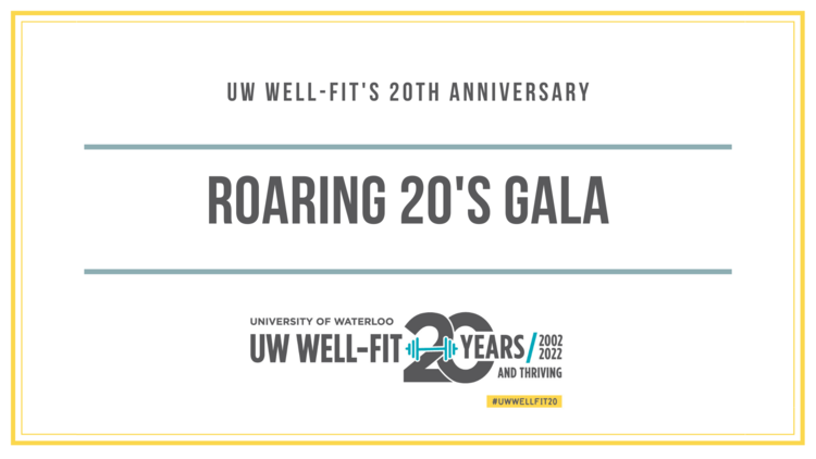 UW WELL-FIT Celebrating 20 years logo.