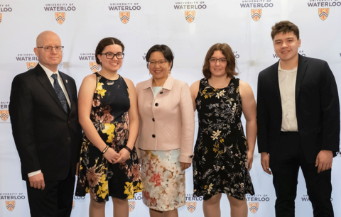 ​Dean Lili Liu with her husband and three children. 