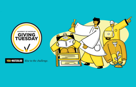 Giving Tuesday logo and tagline Rise to the challenge.