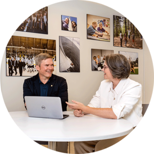 ​Lindsay Kalbfleisch and Dr. Steven Mock.