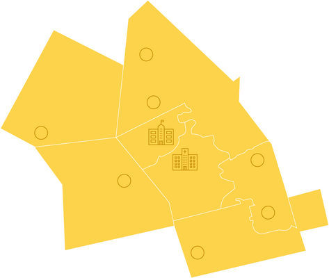 map of the region of waterloo with landmarks