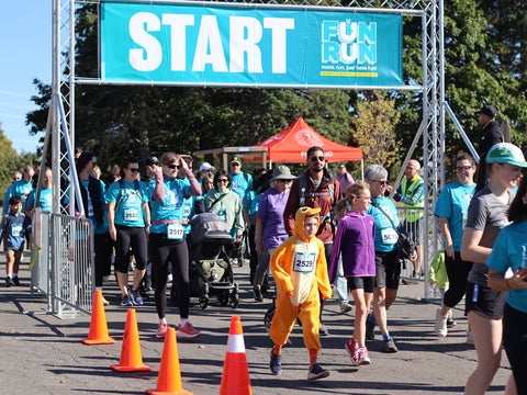 Fun Run participants running